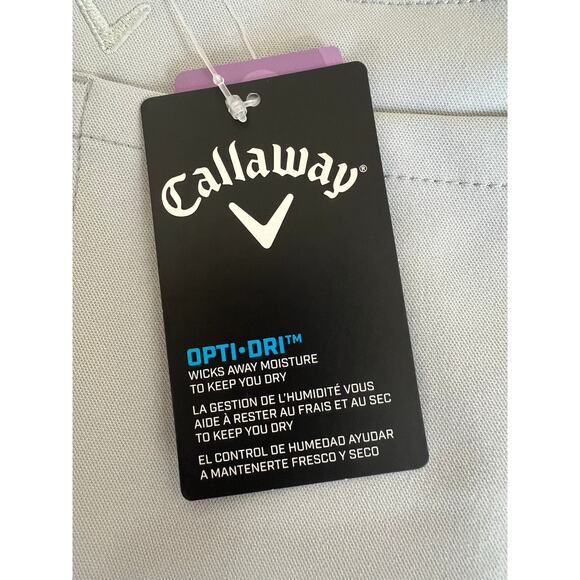 NWT Callaway Men’s Beige Sorona Stretch 5-Pocket Pant Opti-Dri Zip/Button 36/30 - Picture 3 of 7